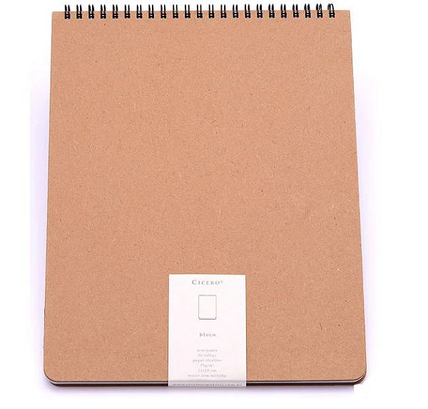 BLOCO P/ DESENHO KRAFT S/ PAUTA 21X28CM