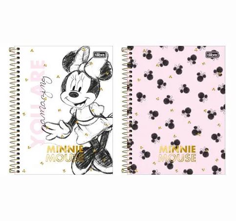 CADERNO TILIBRA COLLEGE ESPIRAL CD 10M MINNIE 160F