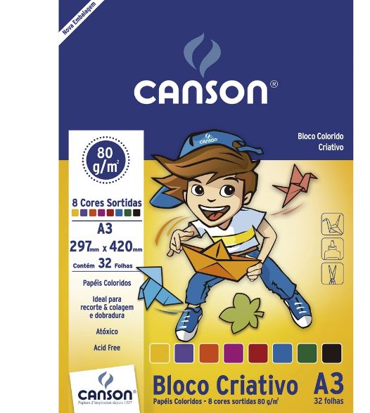 BLOCO CRIATIVO CANSON A3 80G 32FLS