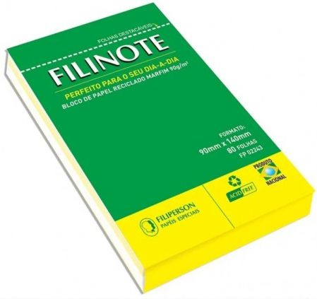 BLOCO FILINOTE RECICLADO MARFIM 80FLS
