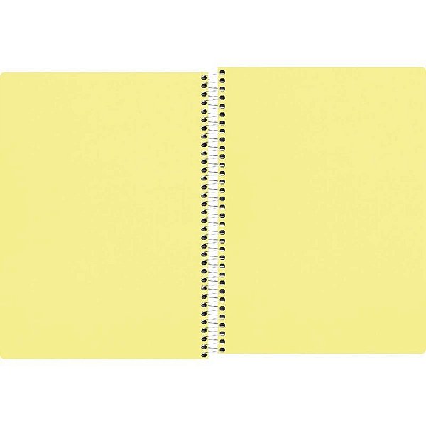 CADERNETA TILIBRA ESPIRAL CAPA FLEX S/P NEON AMARELO 80FLS