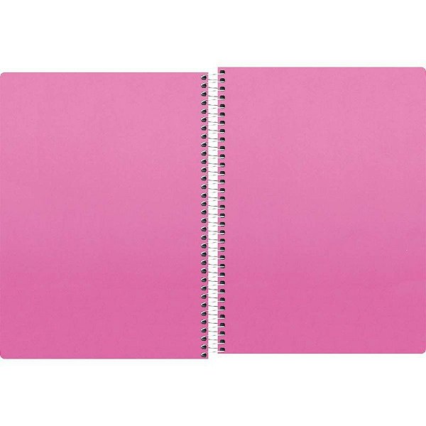 CADERNETA TILIBRA ESPIRAL CAPA FLEX S/P NEON ROSA 80FLS