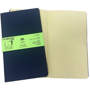 FILIBOOK MINI S/P AZUL/MARFIM 80G 14X9 30FLS - 2 UNIDADES