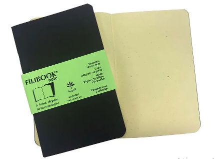 FILIBOOK MINI S/P VERDE/MARFIM 80G 14X9 30FLS - 2 UNIDADES