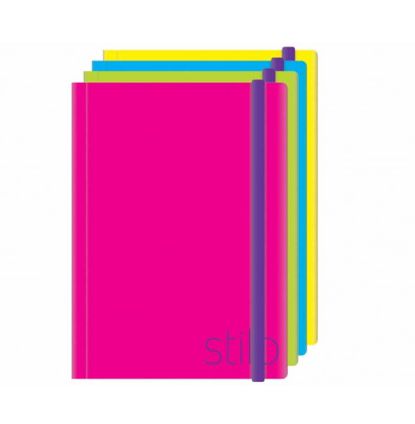 CADERNETA STILO CAPA DURA NEON 80F
