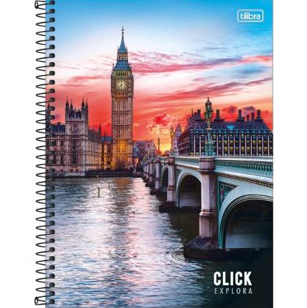CADERNO TILIBRA A4 ESPIRAL 10M CD CLICK EXPLORA