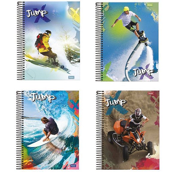 CADERNO A4 ESPIRAL 10M CD JUMP 200FLS