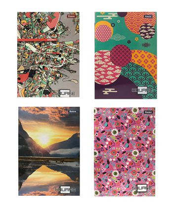 CADERNO QUADRICULADO A5 7MMX7MM - CAPAS DIVERSAS