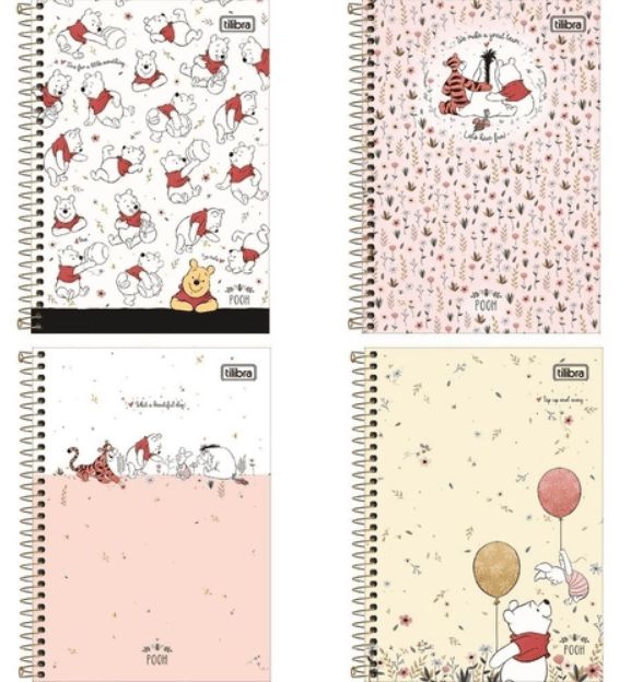 CADERNO TILIBRA A5 ESPIRAL CD POOH 80FLS