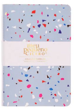 CADERNO A5 FLEX PONTILHADO MEU PEQUENO CICERO AZUL