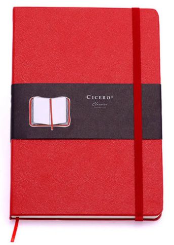 CADERNO A5 PAUTADO CICERO 14X21 VERMELHO
