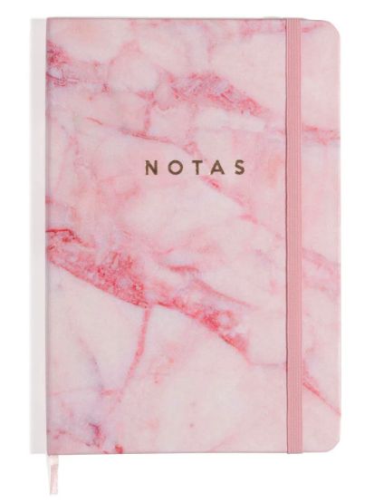 CADERNO A5 PAUTADO CICERO MARMORE 14X21 ROSA