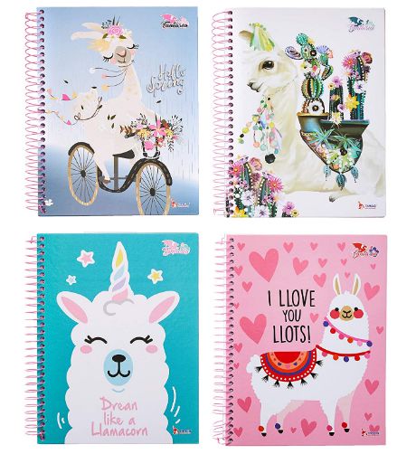 CADERNO A4 ESPIRAL 1M CD - TAMOIO LHAMA 96FLS