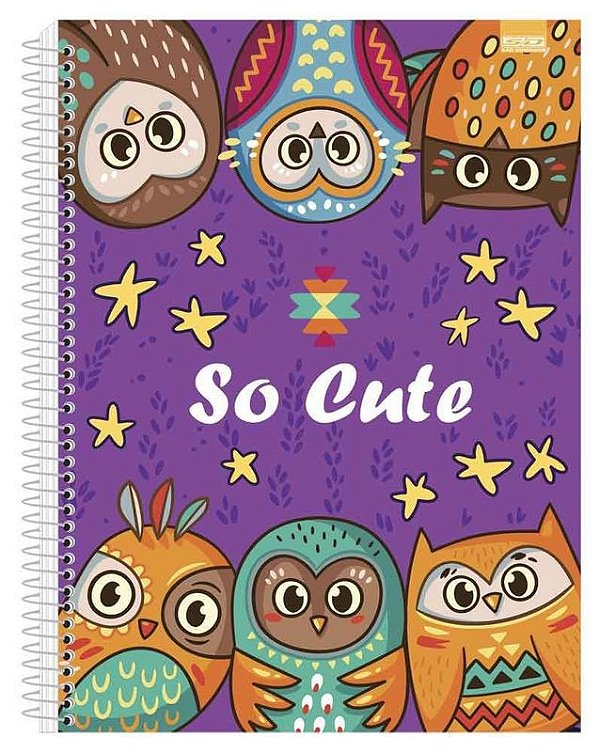 CADERNO A4 ESPIRAL 1M CD SO CUTE 96FLS