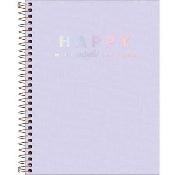 CADERNO TILIBRA ESP HAPPY 1M 80FLS - LILAS