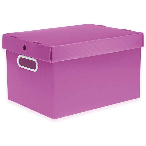 CAIXA ORGANIZADORA POLYCART G 44X32X26 - ROSA