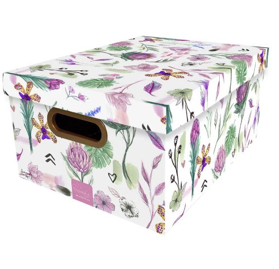 CAIXA ORGANIZADORA DELLO MEDIA ESTAMPADA - BOTANICA