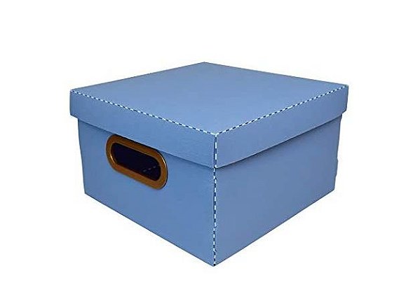 CAIXA ORGANIZADORA DELLO LINHO PEQUENA - AZUL