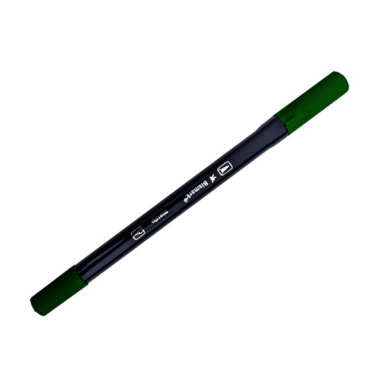 MARCADOR ARTISTICO BISMARK DUALTIP BRUSH #158 VERDE ESCURO