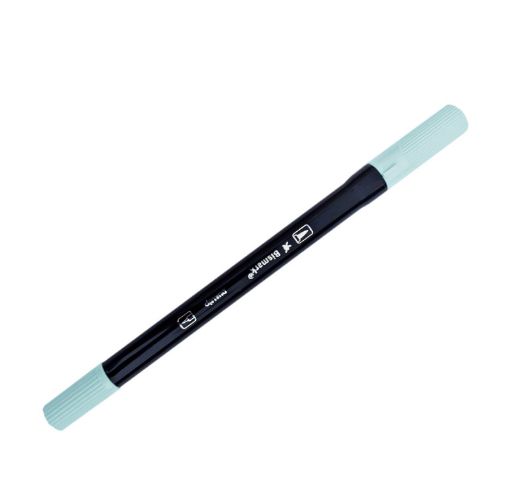 MARCADOR ARTISTICO BISMARK DUALTIP BRUSH #370 AZUL PASTEL