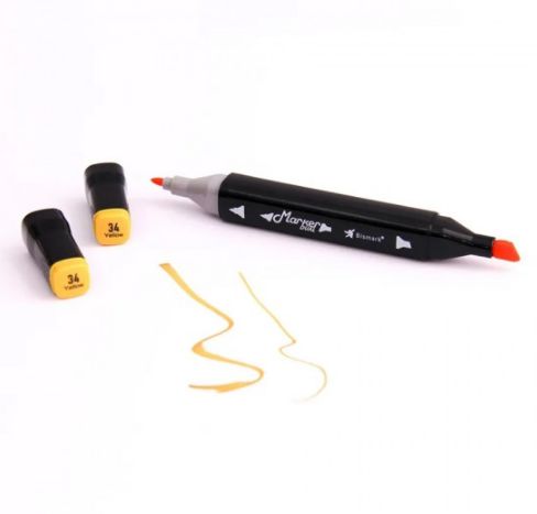 MARCADOR ARTISTICO BISMARK MARKER DUAL #034 YELLOW