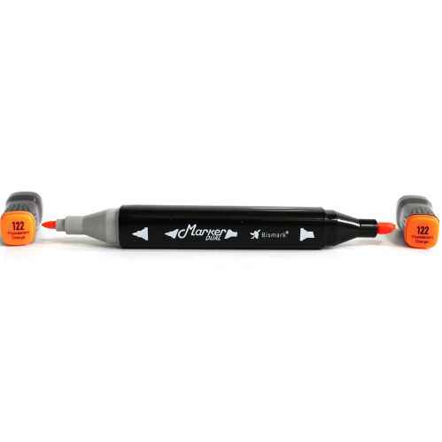 MARCADOR ARTISTICO BISMARK MARKER DUAL #122 FLUORESCENT ORANGE