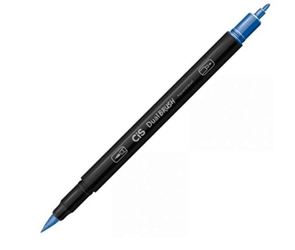 CANETA CIS DUAL BRUSH AQUARELAVEL - 04 AZUL COBALT