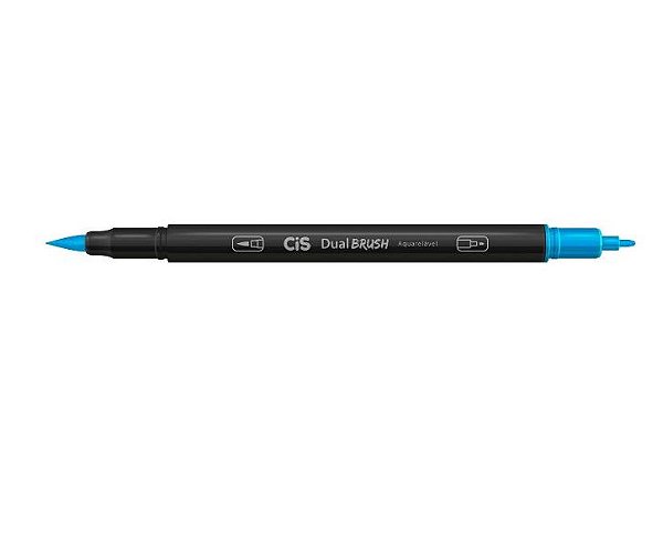 CANETA CIS DUAL BRUSH AQUARELAVEL - 06 AZUL CLARO