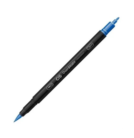 CANETA CIS DUAL BRUSH AQUARELAVEL - 20 AZUL ESCURO