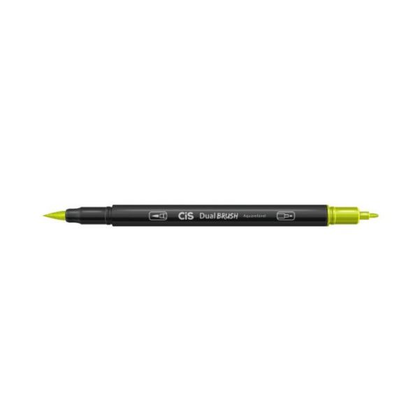 CANETA CIS DUAL BRUSH AQUARELAVEL - 24 VERDE ABACT
