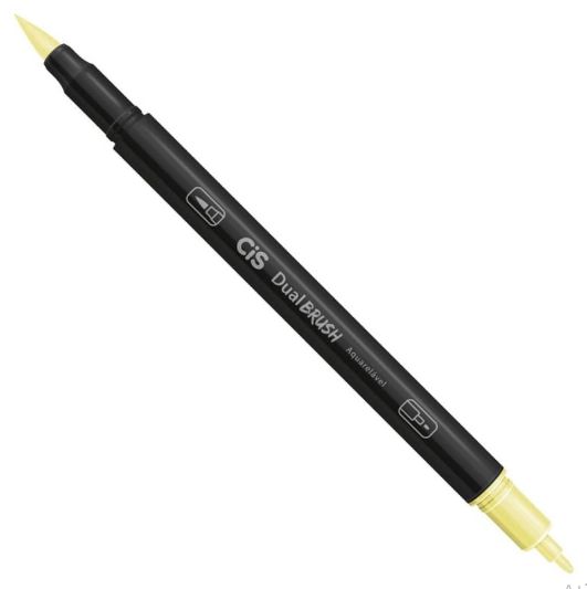 CANETA CIS DUAL BRUSH AQUARELAVEL - 26 AMARELO CLR