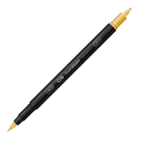 CANETA CIS DUAL BRUSH AQUARELAVEL - 29 AMARELO OUR