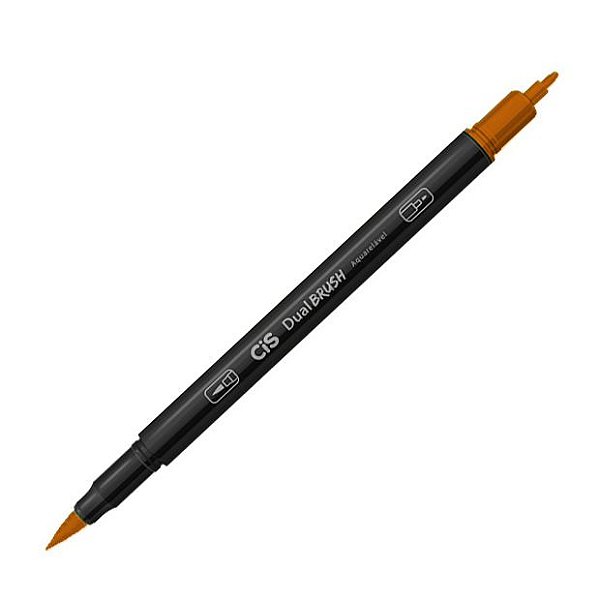 CANETA CIS DUAL BRUSH AQUARELAVEL - 31 MARROM CLR