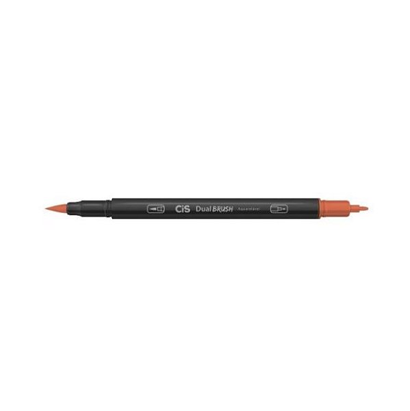 CANETA CIS DUAL BRUSH AQUARELAVEL - 32 FERRUGEM