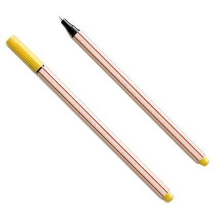 CANETA COMPACTOR 0,4MM MICROLINE - AMARELA