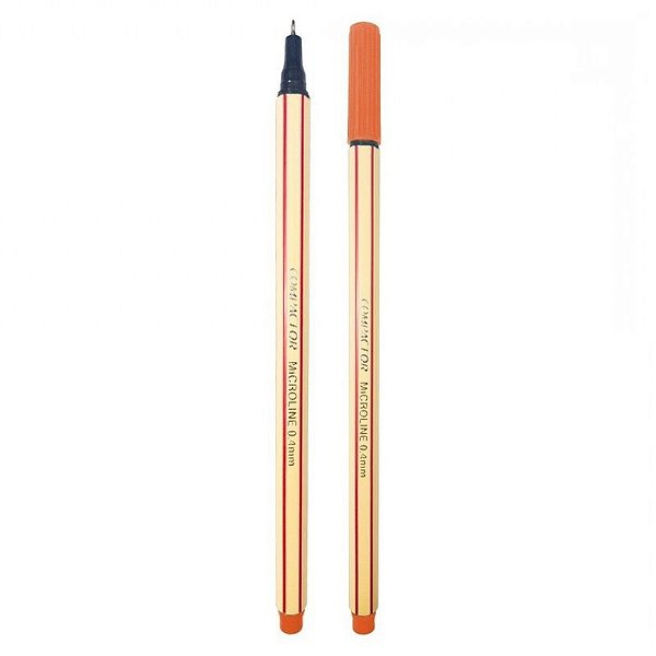 CANETA COMPACTOR 0,4MM MICROLINE - LARANJA
