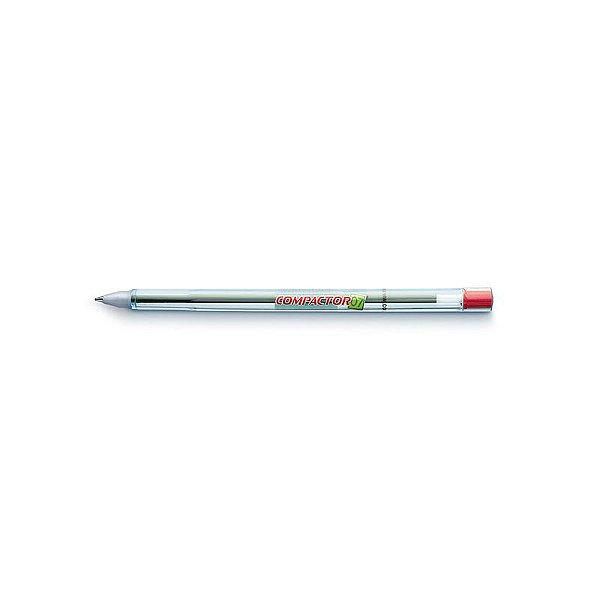 CANETA COMPACTOR 0,7MM - VERMELHA