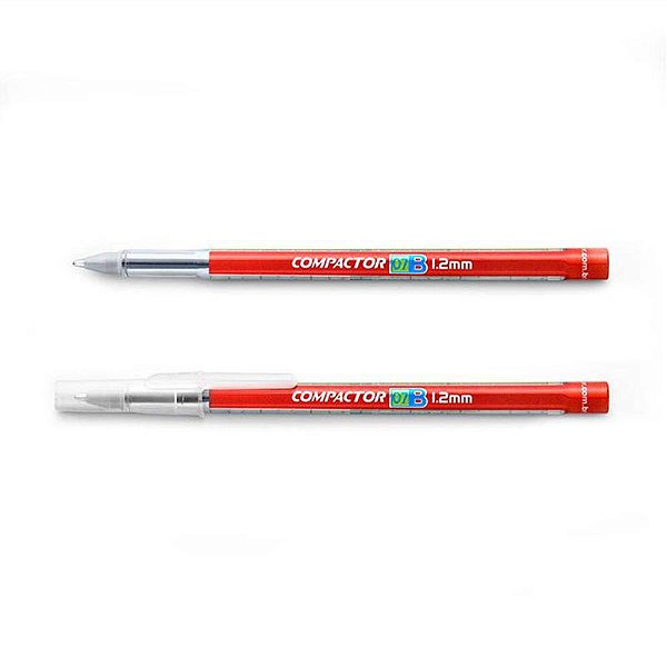 CANETA COMPACTOR 07B 1,2MM - VERMELHA