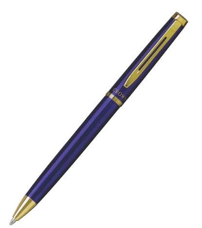CANETA CROWN ESF YW10078A LIBRA GOLD - AZUL