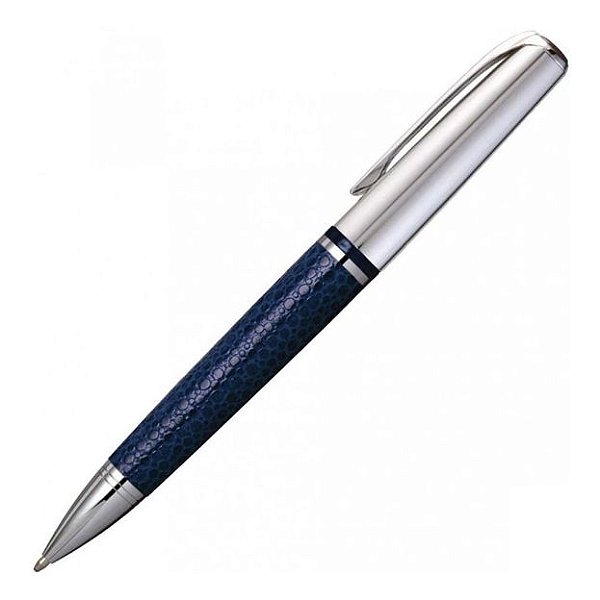 CANETA CROWN ESF YW11499A KING COURO - AZUL