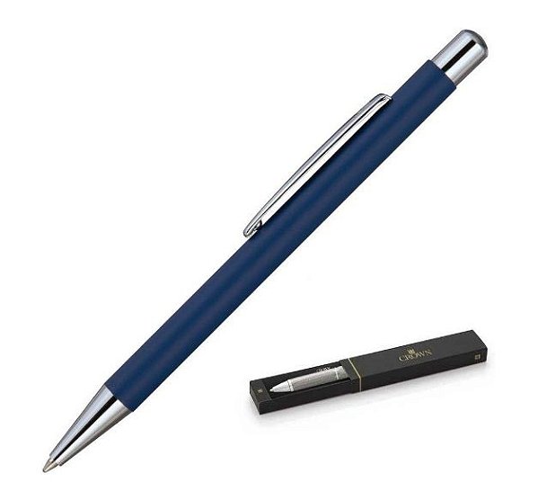 CANETA CROWN LOGUS YW16607A - AZUL