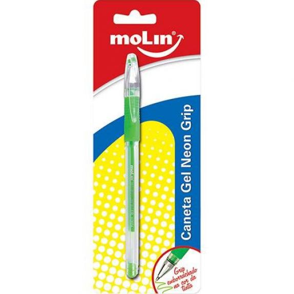 CANETA MOLIN GEL NEON - VERDE CLARO