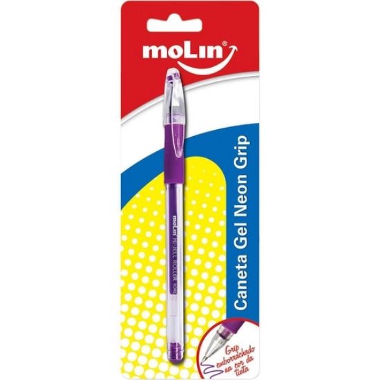 CANETA MOLIN GEL NEON - VIOLETA