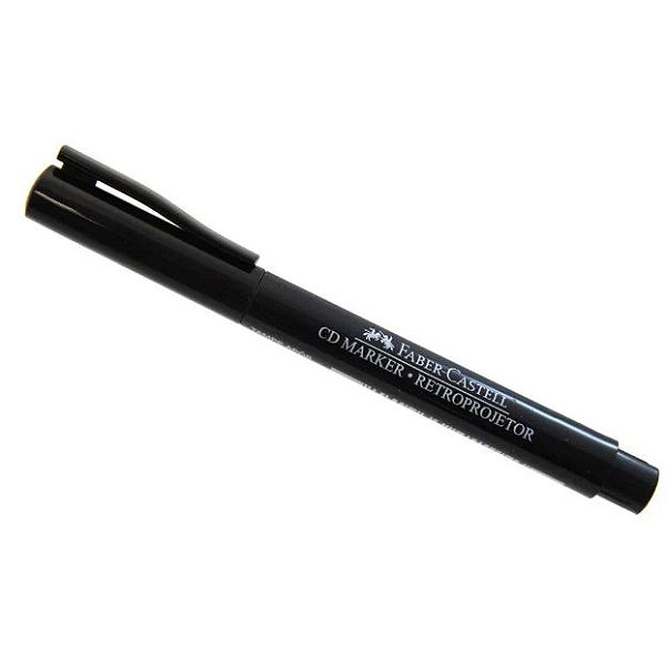 CANETA FABER P/ CD MARKER E RETROP. MEDIA - PRETA