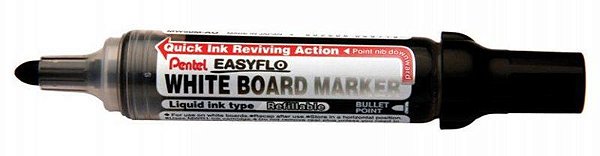 CANETA P/ QUADRO BRANCO PENTEL EASYFLO RECARREGAVEL - PRETO