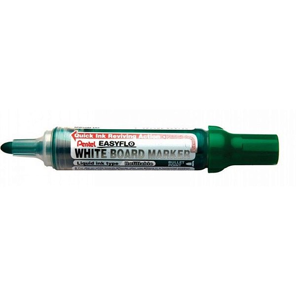 CANETA P/ QUADRO BRANCO PENTEL EASYFLO RECARREGAVEL - VERDE