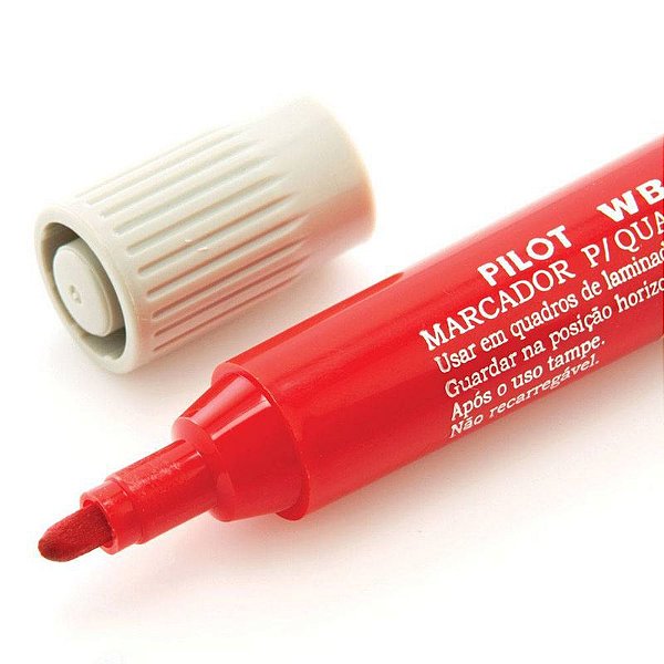 CANETA P/ QUADRO BRANCO PILOT WBM-7 VERMELHA RECARREGAVEL