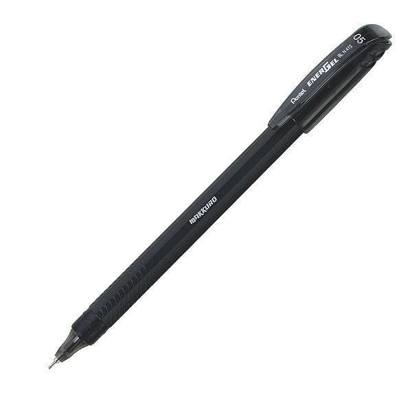 CANETA PENTEL ENERGEL MAKKURO 0,5MM C/ TAMPA - PRETA BLN415-A