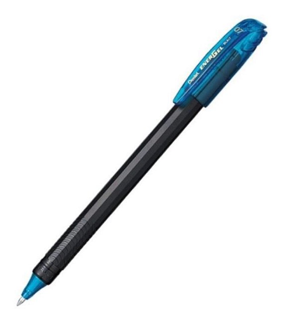 CANETA PENTEL ENERGEL MAKKURO 0,7MM C/ TAMPA - AZUL CÉU