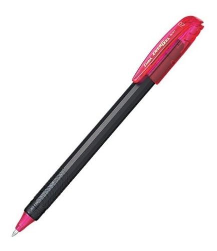 CANETA PENTEL ENERGEL MAKKURO 0,7MM C/ TAMPA - ROSA